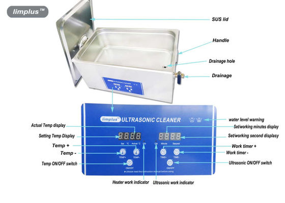 Limplus Bicycle Chain Injector Table Ultrasonic Cleaner Terbesar Dengan Heater, 10 Liter Digital Ultrasonic Cleaner 200w