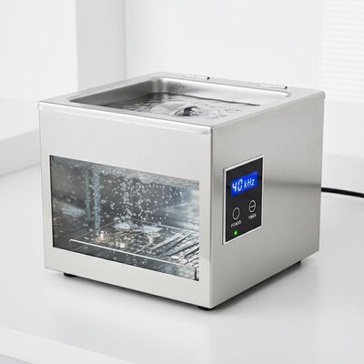 Pembersih Ultrasonik Meja 280x180x200mm Frekuensi Ultrasonik 40kHz Perlindungan Keamanan Dirancang untuk Membersihkan Instrumen Rapuh